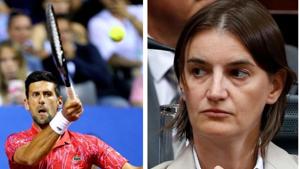 File image of Djokovic and Serbian PM Ana Brnabic.(Reuters/HT Collage)