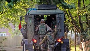 The area has been sealed and a search operation has been launched. Officials of the Indian Army and police have also reached the spot.(ANI Photo. Representative image) The area has been sealed and a search operation has been launched. Officials of the Indian Army and police have also reached the spot.(ANI Photo. Representative image)