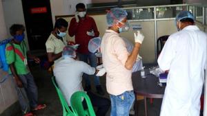 In Khurda district about 65 such people including 44 employees of a private nursing home tested positive this month. Among the 65, are 7 doctors from AIIMS Bhubaneswar.(ANI PHOTO.) In Khurda district about 65 such people including 44 employees of a private nursing home tested positive this month. Among the 65, are 7 doctors from AIIMS Bhubaneswar.(ANI PHOTO.)