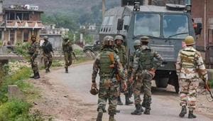 The army said the terrorists were intercepted when they were crossing the Line of Control in the Bhimber Gali sector in Rajouri.(Representative Photo/PTI)