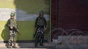 Inspector general (Kashmir) Vijay Kumar said the two and their another accomplice, Zahid Daas, were involved in the killing of a policeman last year as well as the CRPF trooper and the boy.(Waseem Andrabi / Hindustan Times)