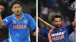File image of Piyush CHawla and Sachin Tendulkar.(HT Collage) File image of Piyush CHawla and Sachin Tendulkar.(HT Collage)