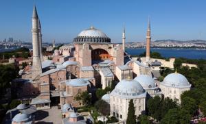 Hagia Sophia or Ayasofya, a UNESCO World Heritage Site, that was a Byzantine cathedral before being converted into a mosque which is currently a museum, is seen in Istanbul, Turkey, June 28, 2020.(REUTERS)