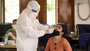 On Wednesday, the state also crossed the nine-lakh mark in the number of coronavirus sample tests, totalling 9.18 lakh till date.(PARVEEN KUMAR/HT PHOTO.) On Wednesday, the state also crossed the nine-lakh mark in the number of coronavirus sample tests, totalling 9.18 lakh till date.(PARVEEN KUMAR/HT PHOTO.)