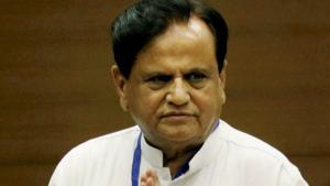 Congress leader Ahmed Patel after casting vote for the Rajya Sabha election at the Secretariat in Gandhinagar last month.(PTI File Photo) Congress leader Ahmed Patel after casting vote for the Rajya Sabha election at the Secretariat in Gandhinagar last month.(PTI File Photo)
