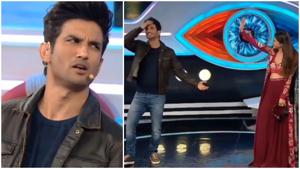 Sushant Singh Rajput visited Bigg Boss sets with Sara Ali Khan. Sushant Singh Rajput visited Bigg Boss sets with Sara Ali Khan.