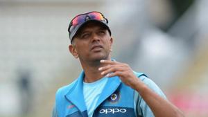 Rahul Dravid, coach of India A during Day Three of the Tour Match between England Lions and India A at New Road on July 18, 2018 in Worcester, England.(Getty Images) Rahul Dravid, coach of India A during Day Three of the Tour Match between England Lions and India A at New Road on July 18, 2018 in Worcester, England.(Getty Images)