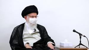 Supreme Leader Ayatollah Ali Khamenei wears a protective face mask to help prevent to spread of the coronavirus.(AP) Supreme Leader Ayatollah Ali Khamenei wears a protective face mask to help prevent to spread of the coronavirus.(AP)