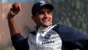 A still of Sourav Ganguly during a fielding drill.(Getty Images) A still of Sourav Ganguly during a fielding drill.(Getty Images)