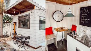 A look of the coffee shop built in a backyard.(Twitter/@Juliannastrid/) A look of the coffee shop built in a backyard.(Twitter/@Juliannastrid/)