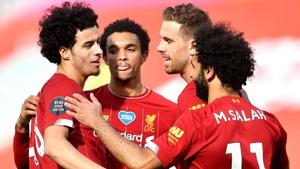 Curtis Jones reflects after he rounded off a memorable weekend with his first Premier League goal(Liverpool’s Twitter handle) Curtis Jones reflects after he rounded off a memorable weekend with his first Premier League goal(Liverpool’s Twitter handle)