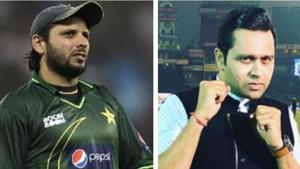 File image of Shahid Afridi (on left) and Aakash Chopra.(HT Collage/AP/Instagram) File image of Shahid Afridi (on left) and Aakash Chopra.(HT Collage/AP/Instagram)