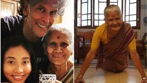 Milind Soman and wife Ankita Konwar celebrated his mother Usha’s birthday on July 3. Milind Soman and wife Ankita Konwar celebrated his mother Usha’s birthday on July 3.