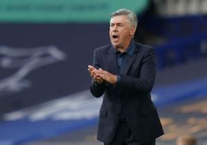 Soccer Football - Premier League - Everton v Leicester City - Goodison Park, Liverpool, Britain - July 1, 2020 Everton manager Carlo Ancelotti, as play resumes behind closed doors following the outbreak of the coronavirus disease (COVID-19) Jon Super/Pool via REUTERS(REUTERS) Soccer Football - Premier League - Everton v Leicester City - Goodison Park, Liverpool, Britain - July 1, 2020 Everton manager Carlo Ancelotti, as play resumes behind closed doors following the outbreak of the coronavirus disease (COVID-19) Jon Super/Pool via REUTERS(REUTERS)