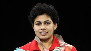 Bronze medalist Pooja Dhanda.(Getty Images) Bronze medalist Pooja Dhanda.(Getty Images)