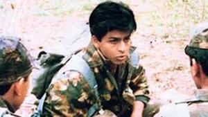 Shah Rukh Khan in Fauji. Shah Rukh Khan in Fauji.