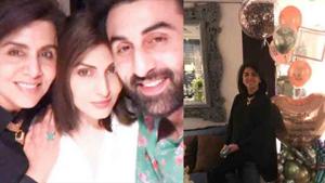 Neetu Kapoor post her birthday dinner with children Riddhima and Ranbir Kapoor by her side. Neetu Kapoor post her birthday dinner with children Riddhima and Ranbir Kapoor by her side.