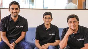 (L-R) Phalgun Kompalli, Co-Founder, Mayank Kumar, Co-Founder & MD, and Ronnie Screwvala, Executive Chairman & Co- Founder, upGrad(Business Wire India) (L-R) Phalgun Kompalli, Co-Founder, Mayank Kumar, Co-Founder & MD, and Ronnie Screwvala, Executive Chairman & Co- Founder, upGrad(Business Wire India)