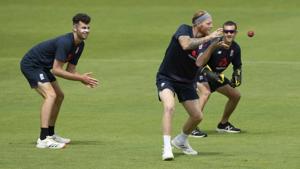 Southampton: England captain Ben Stokes takes a catch in the slips during a nets session at the Ageas Bowl in Southampton, England, Tuesday July 7, 2020. England are scheduled to play West Indies in their first Test match on July 8-12. AP/PTI(AP07-07-2020_000172B)(AP) Southampton: England captain Ben Stokes takes a catch in the slips during a nets session at the Ageas Bowl in Southampton, England, Tuesday July 7, 2020. England are scheduled to play West Indies in their first Test match on July 8-12. AP/PTI(AP07-07-2020_000172B)(AP)