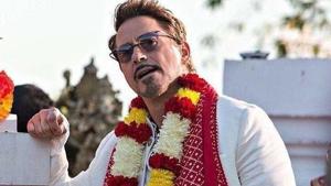 Robert Downey Jr on the set of Spider-Man: Homecoming. Robert Downey Jr on the set of Spider-Man: Homecoming.