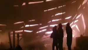 A call about the fire was received at around 10.23 pm and 34 fire tenders were rushed to the spot, said Atul Garg, Delhi Fire Service Director.(ANI/Twitter) A call about the fire was received at around 10.23 pm and 34 fire tenders were rushed to the spot, said Atul Garg, Delhi Fire Service Director.(ANI/Twitter)