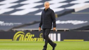 Tottenham Hotspur manager Jose Mourinho before the match.(REUTERS) Tottenham Hotspur manager Jose Mourinho before the match.(REUTERS)