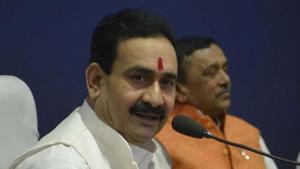 Madhya Pradesh home minister Narottam Mishra brushed aside the opposition’s allegations that Dubey’s death has snuffed out the trail of political patronage.(HT file photo) Madhya Pradesh home minister Narottam Mishra brushed aside the opposition’s allegations that Dubey’s death has snuffed out the trail of political patronage.(HT file photo)