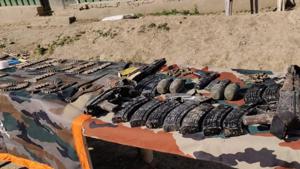 Security officials said they had recovered four anti-personnel grenades from 2 terrorists killed near LoC by the Indian Army.(Sourced) Security officials said they had recovered four anti-personnel grenades from 2 terrorists killed near LoC by the Indian Army.(Sourced)