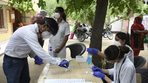 The government aims to set up 1,50,000 HWCs by converting some of the existing sub-health and primary health centres by 2022. (Photo by Parveen Kumar/Hindustan Times) The government aims to set up 1,50,000 HWCs by converting some of the existing sub-health and primary health centres by 2022. (Photo by Parveen Kumar/Hindustan Times)