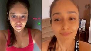 Ileana D’Cruz has shared a few pictures from her workout session. Ileana D’Cruz has shared a few pictures from her workout session.
