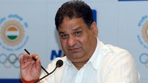 Indian Olympic Association (IOA) General Secretary Rajeev Mehta during the press conference in New Delhi.(The India Today Group via Getty) Indian Olympic Association (IOA) General Secretary Rajeev Mehta during the press conference in New Delhi.(The India Today Group via Getty)