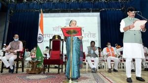 The current strength of the Chouhan cabinet is 34, including the CM, and one ministerial berth is still lying vacant.(PTI Photo) The current strength of the Chouhan cabinet is 34, including the CM, and one ministerial berth is still lying vacant.(PTI Photo)