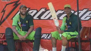 File photo of Shahid Afridi and Shoaib Akhtar.(Getty Images) File photo of Shahid Afridi and Shoaib Akhtar.(Getty Images)