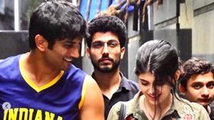 Late Sushant Singh Rajput and Sanjana Sanghi in a still from Dil Bechara. Late Sushant Singh Rajput and Sanjana Sanghi in a still from Dil Bechara.