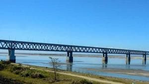 India inaugurated the crucial Bogibeel bridge on the Brahmaputra in 2018 to improve connectivity.(PTI File Photo)