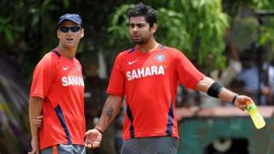Virat Kohli in discussion with Gary Kirsten. File image.(AFP) Virat Kohli in discussion with Gary Kirsten. File image.(AFP)