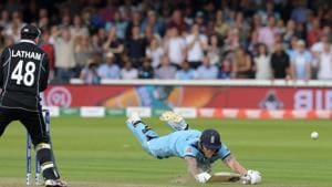 Ben Stokes takes the controversial run to save the day. File image.(AFP) Ben Stokes takes the controversial run to save the day. File image.(AFP)