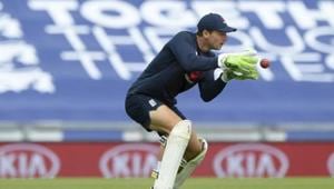 England wicketkeeper Jos Buttler during a nets session at the Ageas Bowl in Southampton, England, Tuesday July 7, 2020.(AP) England wicketkeeper Jos Buttler during a nets session at the Ageas Bowl in Southampton, England, Tuesday July 7, 2020.(AP)
