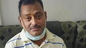 Gangster Vikas Dubey, the main accused in killing of eight policemen in the Kanpur encounter last week.(PTI File Photo) Gangster Vikas Dubey, the main accused in killing of eight policemen in the Kanpur encounter last week.(PTI File Photo)