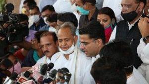 Hindustan Times has learnt that Venugopal is trying to convince chief minister Ashok Gehlot to try to bury differences with his former deputy Sachin Pilot. (File Photo @SachinPilot) Hindustan Times has learnt that Venugopal is trying to convince chief minister Ashok Gehlot to try to bury differences with his former deputy Sachin Pilot. (File Photo @SachinPilot)