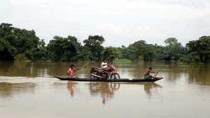 Five deaths due to drowning-2 in Morigaon district and one each in Barpeta, Lakhimpur and Goalpara-were reported during the day.(PTI) Five deaths due to drowning-2 in Morigaon district and one each in Barpeta, Lakhimpur and Goalpara-were reported during the day.(PTI)