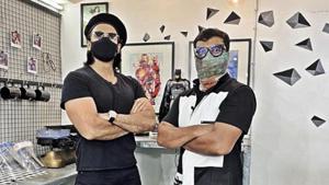 Ranveer Singh with his hair stylist Darshan Yawelekar a few days back. Ranveer Singh with his hair stylist Darshan Yawelekar a few days back.