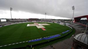 Manchester was gloomy and covered by dark clouds on Saturday.(ICC) Manchester was gloomy and covered by dark clouds on Saturday.(ICC)