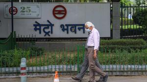 The Metro started the construction of diaphragm walls—concrete walls used in deep excavation-based projects, especially in congested areas.(PTI) The Metro started the construction of diaphragm walls—concrete walls used in deep excavation-based projects, especially in congested areas.(PTI)