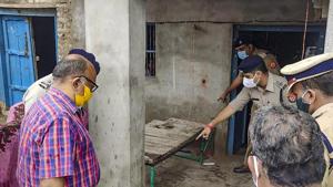 A special investigation team was in Bikru village to probe the killing of eight policemen by gangster Vikas Dubey and his men on July 3.(PTI Photo) A special investigation team was in Bikru village to probe the killing of eight policemen by gangster Vikas Dubey and his men on July 3.(PTI Photo)