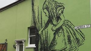 Alice in Wonderland mural in Bedminster, Bristol.(Instagram @stewystencils) Alice in Wonderland mural in Bedminster, Bristol.(Instagram @stewystencils)