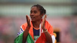 File image of Hima Das.(Getty Images for IAAF) File image of Hima Das.(Getty Images for IAAF)