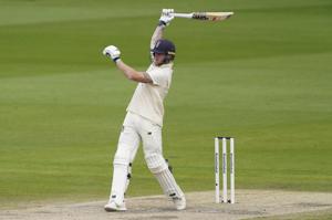 Manchester: England's Ben Stokes bats during the last day of the second cricket Test match between England and West Indies at Old Trafford in Manchester, England, Monday, July 20, 2020. AP/PTI(AP20-07-2020_000121A)(AP) Manchester: England's Ben Stokes bats during the last day of the second cricket Test match between England and West Indies at Old Trafford in Manchester, England, Monday, July 20, 2020. AP/PTI(AP20-07-2020_000121A)(AP)