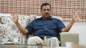Delhi chief minister Arvind Kejriwal during an interview with Hindustan Times at his residence in Civil Lines, in New Delhi, on Saturday.(Raj K Raj/HT Photo) Delhi chief minister Arvind Kejriwal during an interview with Hindustan Times at his residence in Civil Lines, in New Delhi, on Saturday.(Raj K Raj/HT Photo)