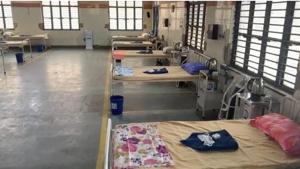 The Covid-19 isolation centre at Kanti Nagar in Delhi.(Pic: Twitter/@GautamGambhir) The Covid-19 isolation centre at Kanti Nagar in Delhi.(Pic: Twitter/@GautamGambhir)